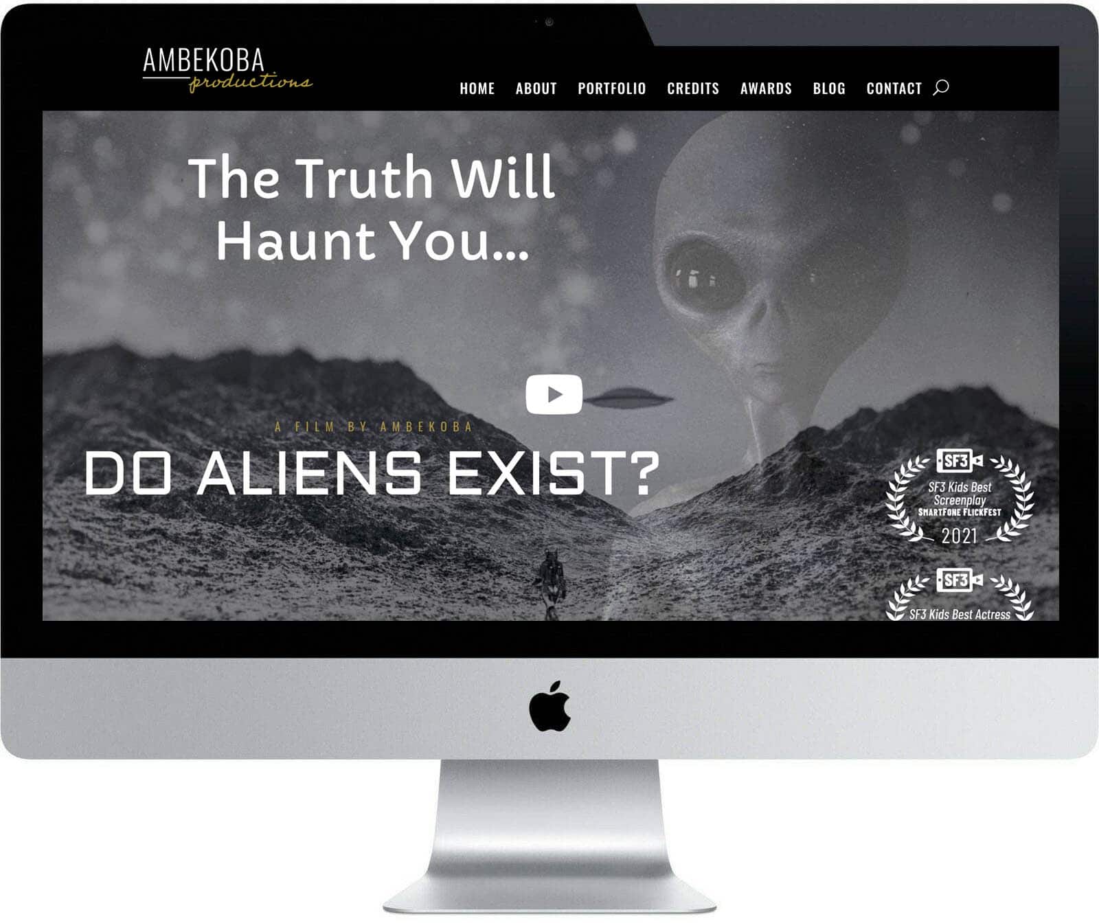 Ambekoba Productions web design home page